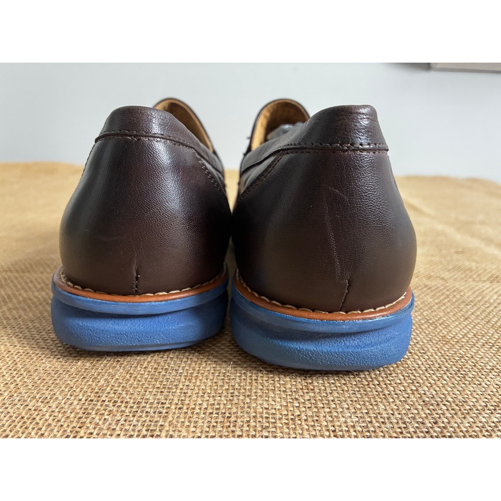 Sandro Moscoloni M180 Hyper Comfort Brown Leather Penny Loafers Mens 10.5 D - Picture 4 of 7